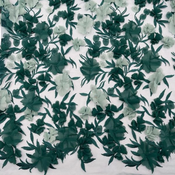 Renda 3D Flower - Verde