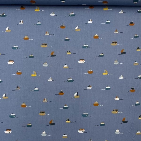 Popeline Boat - Azul