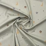 Popeline Forest Animals - Verde - Image 2