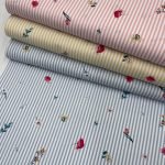 Popeline Stripes Flowers - Amarelo - Image 4