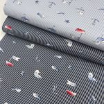 Popeline Stripes Marine - Azul Claro - Image 4