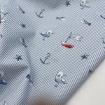 Popeline Stripes Marine - Azul Claro - Image 3