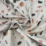 Canvas Digital Flowers and Leaves - Branco - Image 2