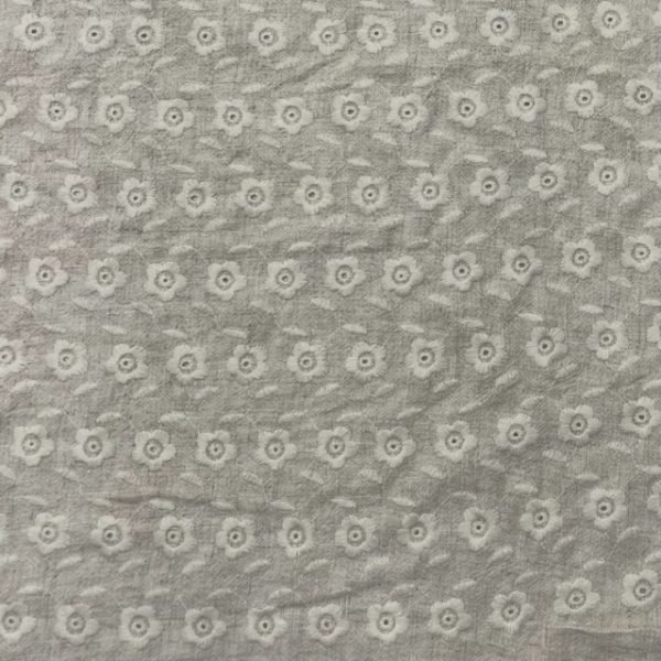 Linho Viscose Bordado - Natural