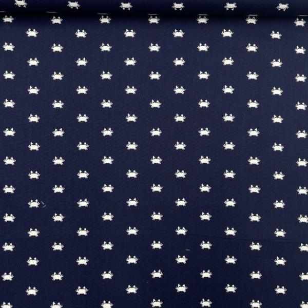 Popeline Marine Crab - Azul