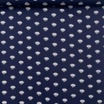 Popeline Marine Shell - Azul