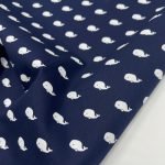 Popeline Marine Whale - Azul - Image 3