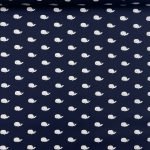 Popeline Marine Whale - Azul