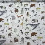 Popeline Animals - Branco