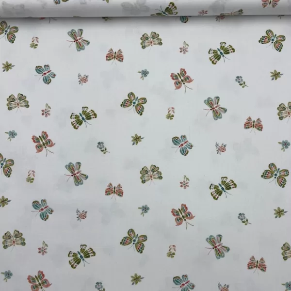 Popeline Butterflie - Branco