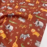 Popeline Jungle - Brique - Image 3