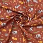 Popeline Jungle - Brique - Image 2