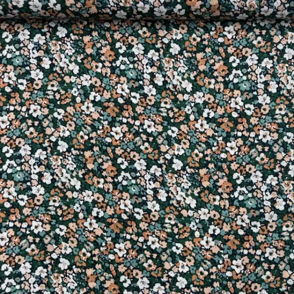 Viscose Little Flower - Verde