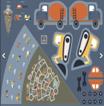 Popeline Construction Painel 1mt x 1,40 mt