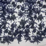 Renda 3D Flower - Azul Marinho