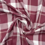 Viscose Check - Bordeaux - Image 2