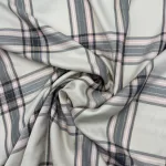 Viscose Check Lurex - Bege - Image 2