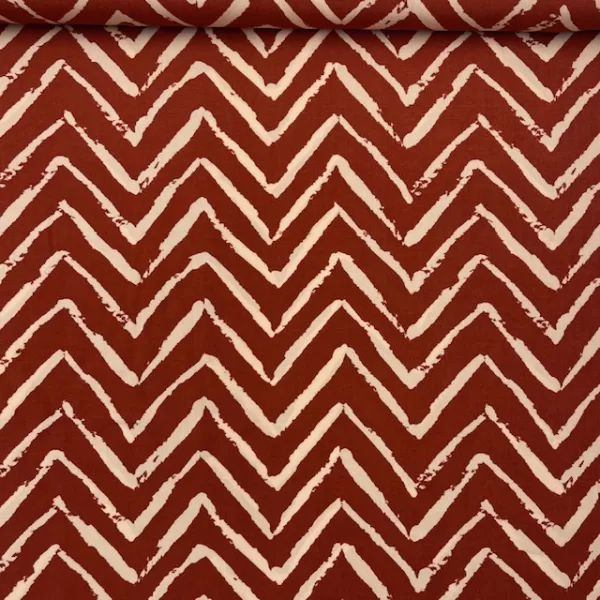 Viscose Zig Zag - Brique