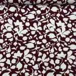 Viscose c/ Elastano Flower - Bordeaux