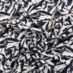 Crepe Twill Black Flower - Image 2