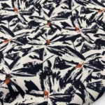 Crepe Twill Black Flower - Image 3