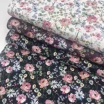 Popeline Flowers - Preto - Image 4