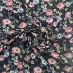 Popeline Flowers - Preto - Image 2