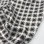 Seda Crepe Geometric - Black White - Image 3