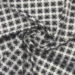 Seda Crepe Geometric - Black White - Image 2