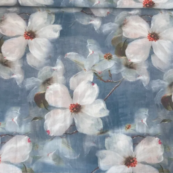 Viscose Big Flower - Verde