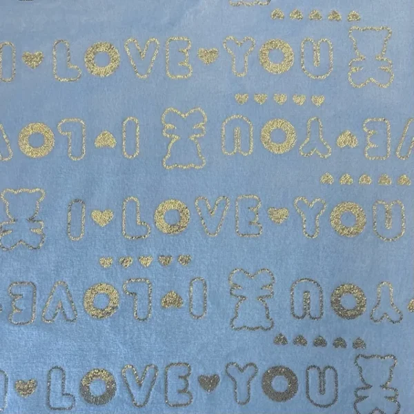 Coralina Glitter Teddy – Azul