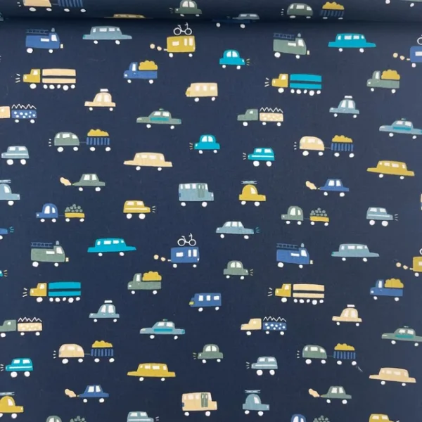 Popeline Cars - Azul