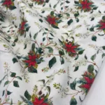 Popeline Natal - Red Flowers - Image 3