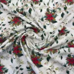 Popeline Natal - Red Flowers - Image 2