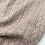 Jersey Jacquard Entrançado Acolchoado - Rosa Velho - Image 3