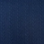 Jersey Jacquard Entrançado Acolchoado - Azul Marinho