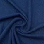 Jersey Jacquard Entrançado Acolchoado - Azul Marinho - Image 2