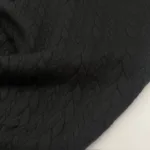 Jersey Jacquard Entrançado Acolchoado - Preto - Image 3