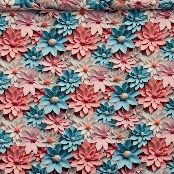 Seda Sablé Estampada 3D