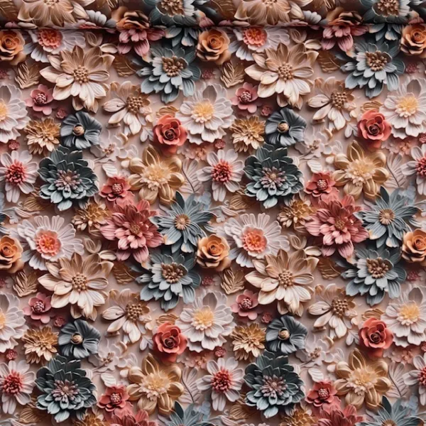 Seda Sablé Estampada 3D