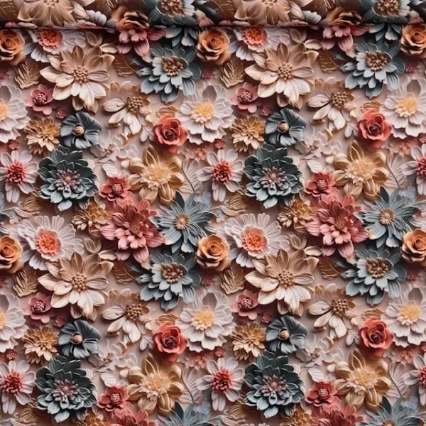 Seda Sablé Estampada 3D