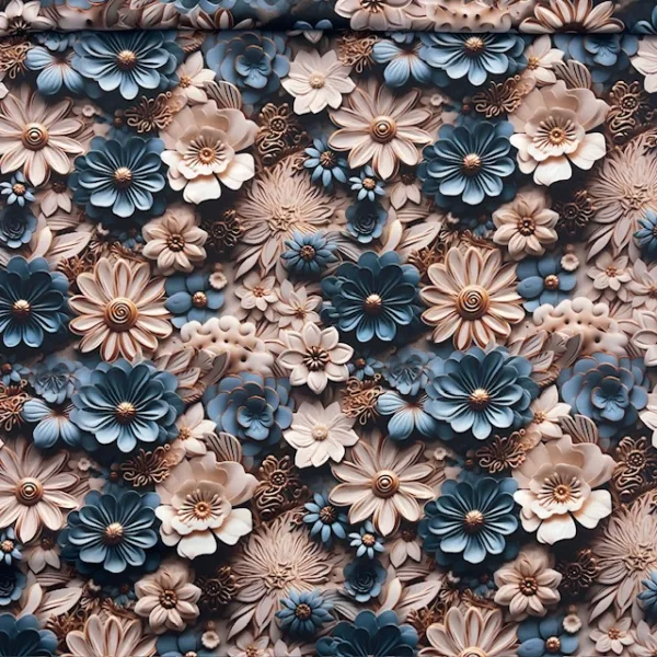 Seda c/ Lycra Estampada 3D Italiana