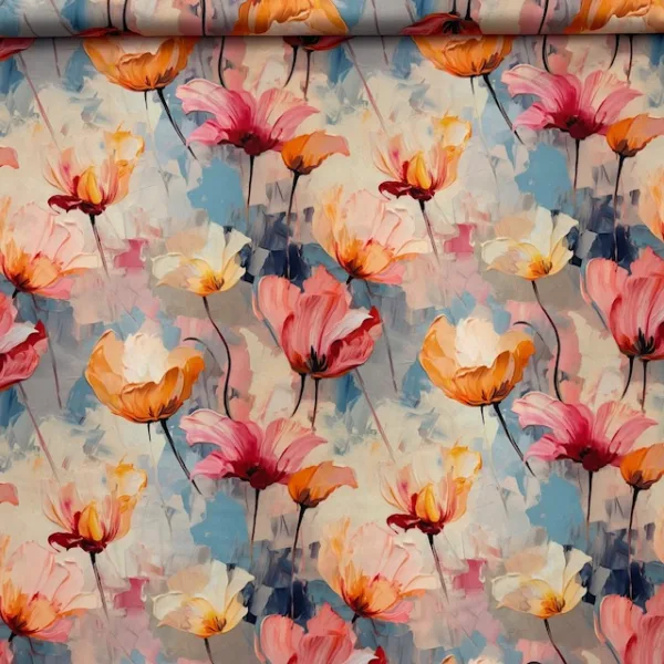 Seda c/ Lycra Estampada 3D Italiana