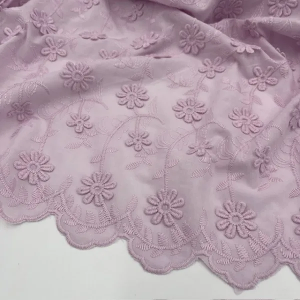 Bordado Inglês 3d - Lilás