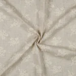 Linho Viscose Bordado Flowers - Natural - Image 2