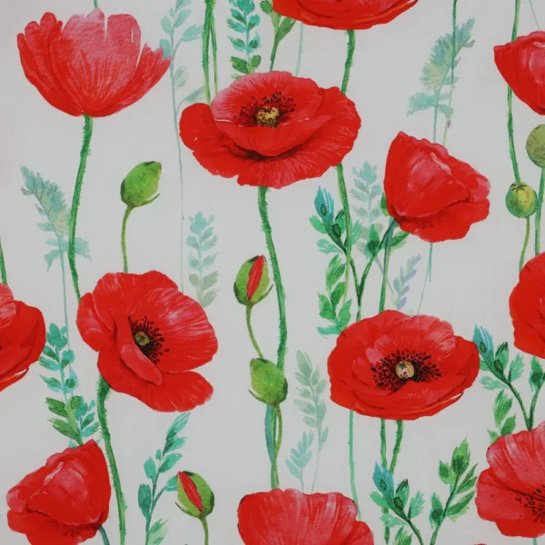 Popeline Big Flower - Branco