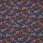 Popeline Flower - Azul Marinho