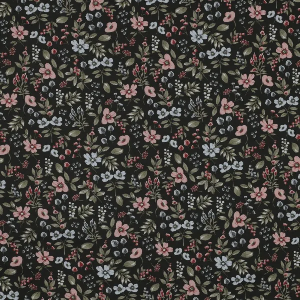 Popeline Flower - Verde