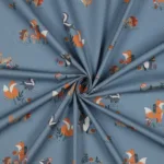 Popeline Forest Animals - Azul - Image 2