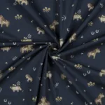 Popeline Sweet Horses - Azul Marinho - Image 2